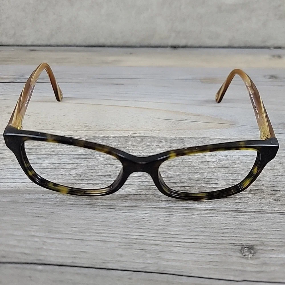 Coach Libby 6047 5204 Dark Tortoise Light Brown Horn 51-16-135 Eyeglasses Frames